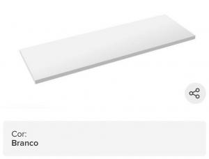 1 Prateleira  180x35 Mdf Branco MDF 180x35  Laminado branco Fita de borda 